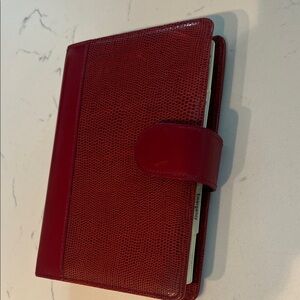 Barneys New York Deep Red Leather Accessory